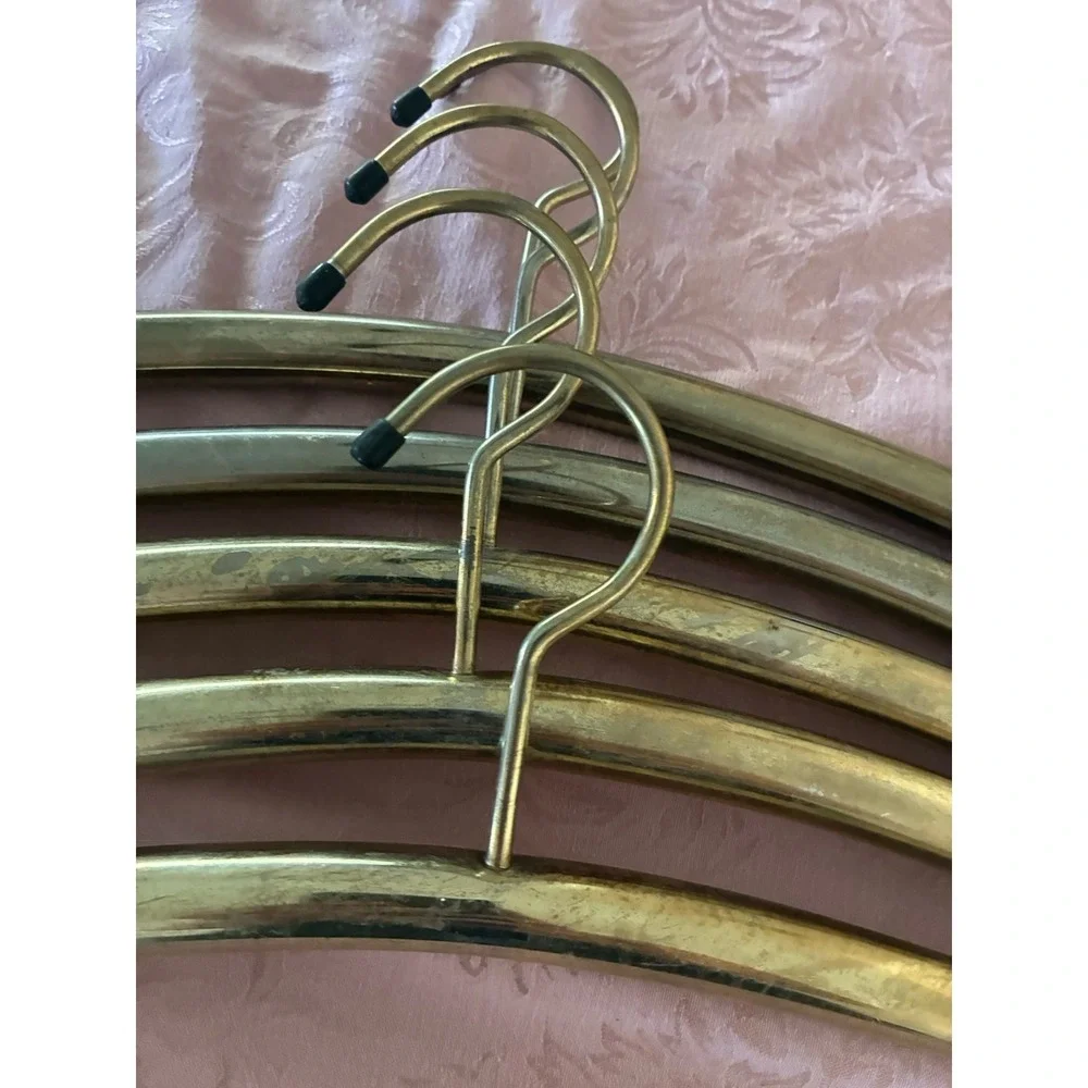 Vintage Metal Hangers Brass Regency‎ MCM Heavy Duty Lot Of 13 *flaws